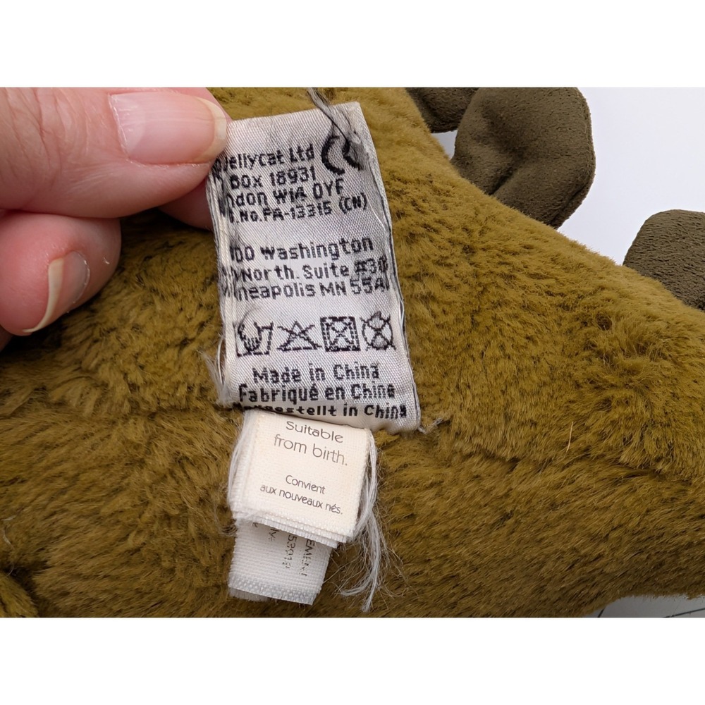 Jellycat Green Dinosaur Plush 12 Inch Stuffed Animal Toy - Picture 7 of 8